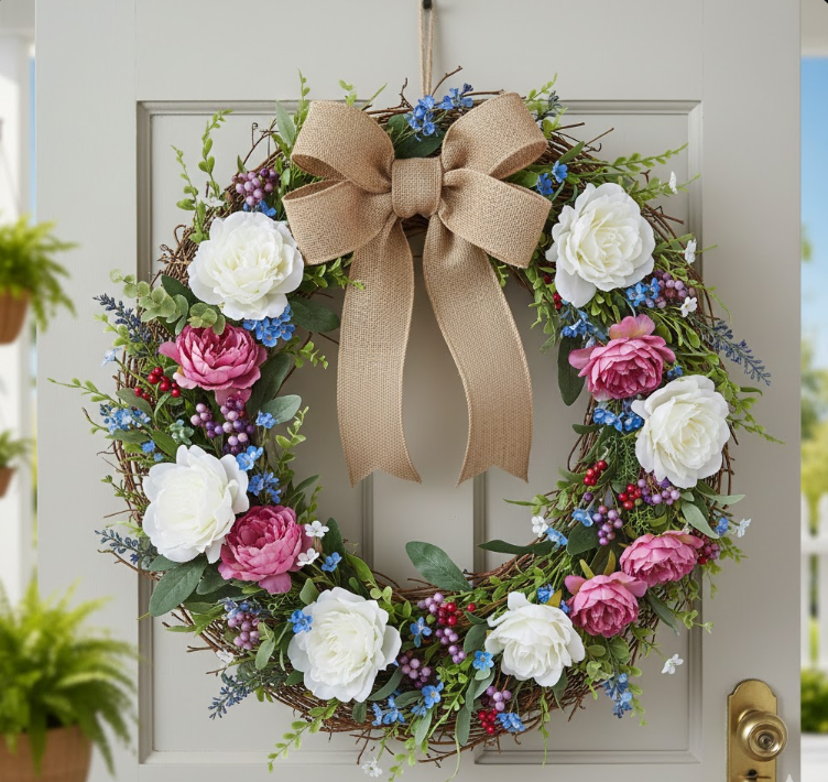 Flower & Berry Twig Wreath