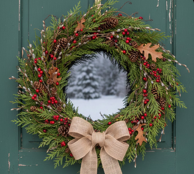 Foraged Christmas Wreath 