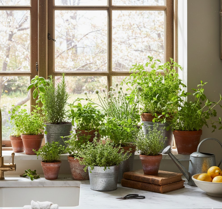 Fresh Herb Windowsill Garden