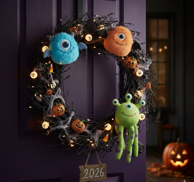 Friendly Monster Wreath