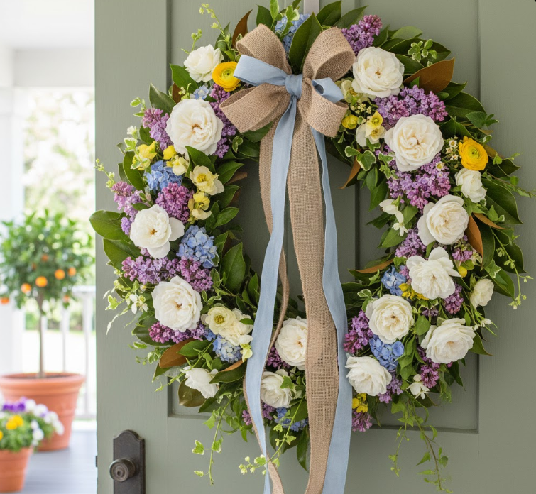 Garden Party Live Flower Wreath
