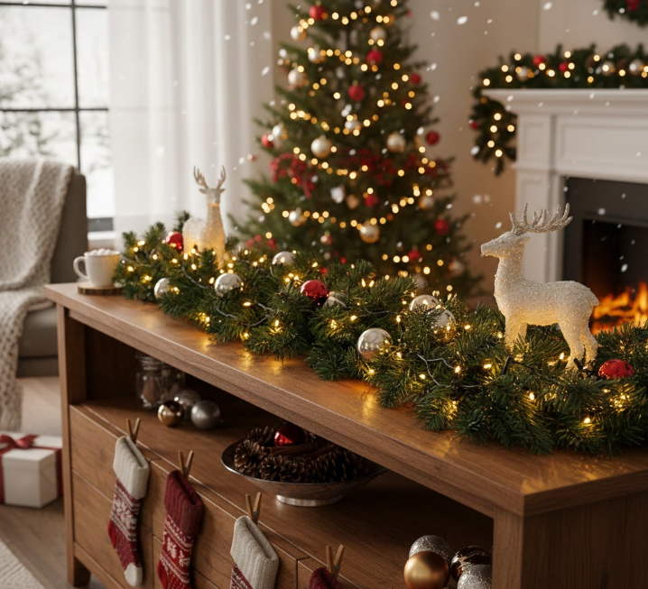  Garland + Fairy Lights Drape