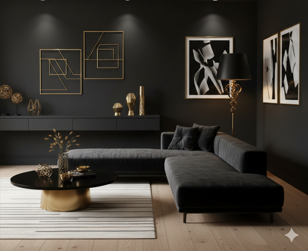 Modern Black and Gold