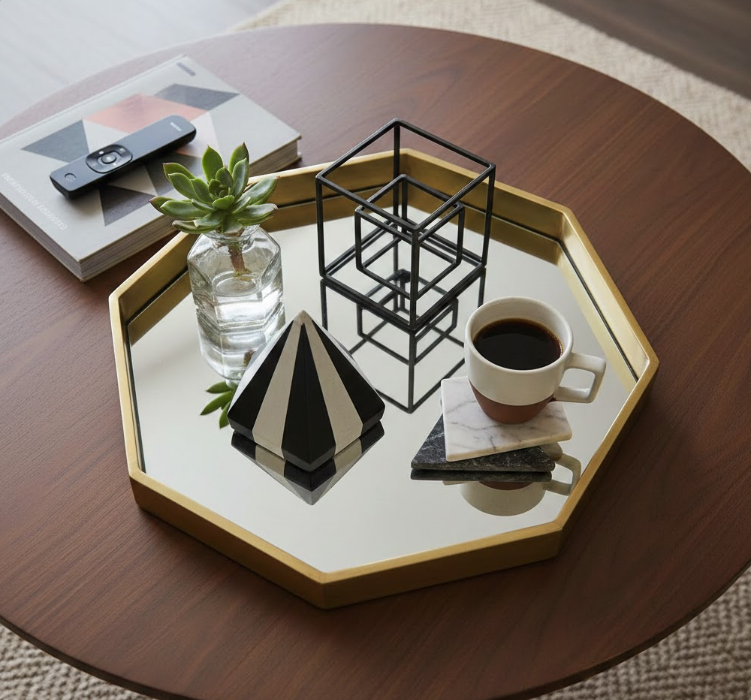 Geometric Coffee Table Tray