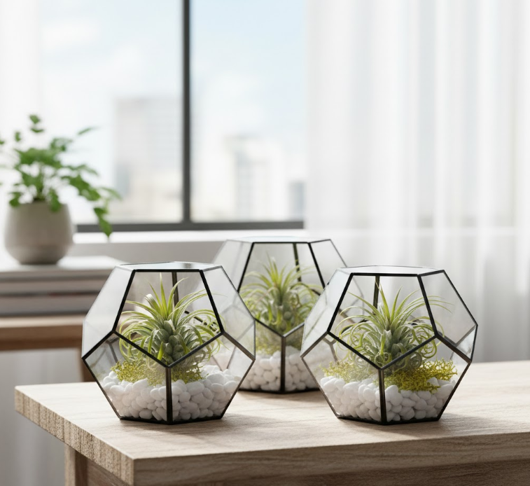 Geometric Terrariums with Air Plants