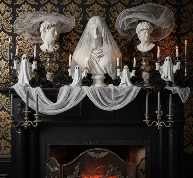 Ghostly Mantle and Classical Busts