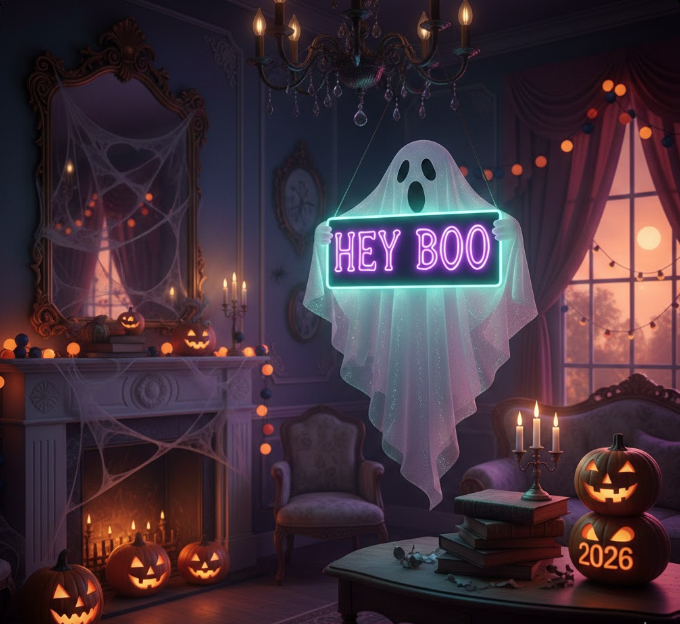 Ghostly ‘Hey Boo’ Display