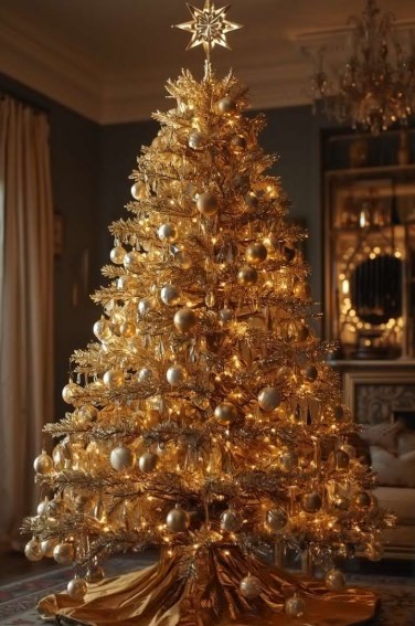Gilded Gold Christmas Tree