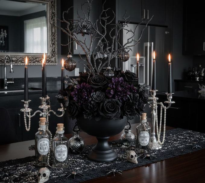  Glam Noir Centerpiece 