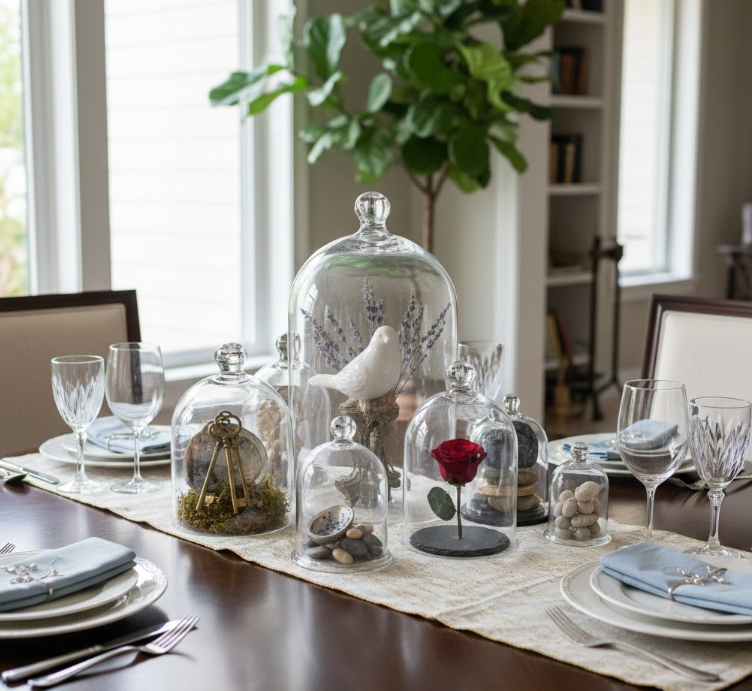 Glass Cloches with Objects