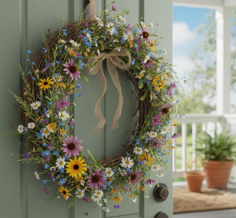 Grapevine & Wildflower Wreath