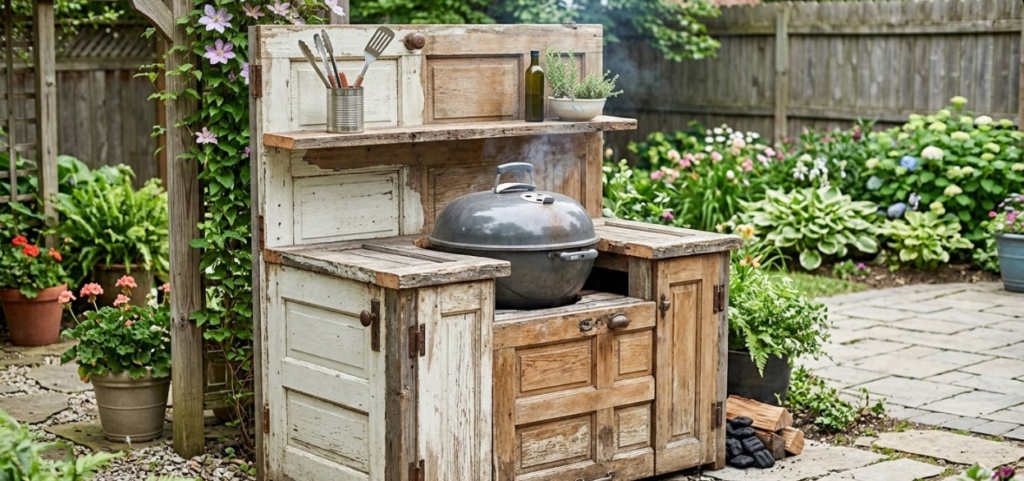Grill Surround From Old Doors