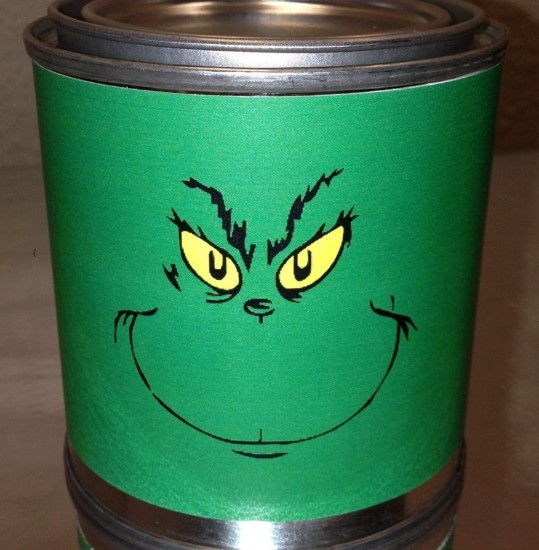 Grinch Pringle Canister Crafts