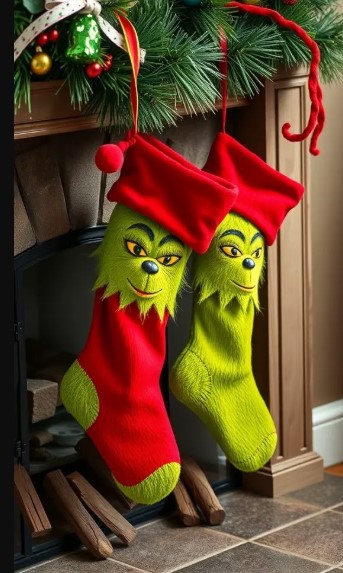 Grinch Stocking Hanger Ideas