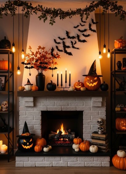 Halloween Mantel Decoration