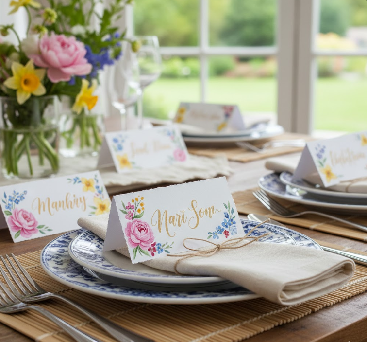 Hand-Painted Name Cards