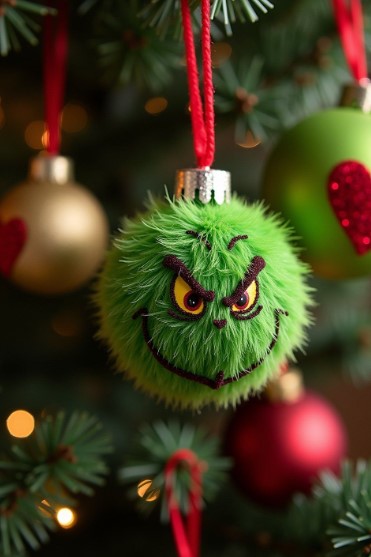 Handmade Grinch Ornament Ideas