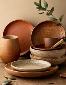 Handmade Pottery in Earthy Tones