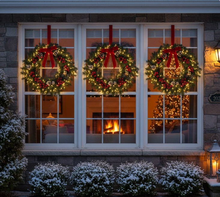 Hang Wreaths on Your Windows