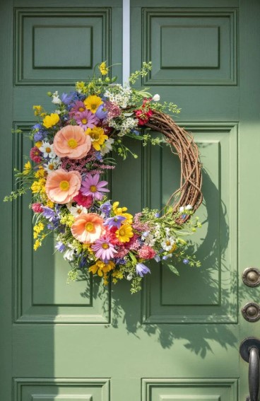 Hang a Spring Wreath