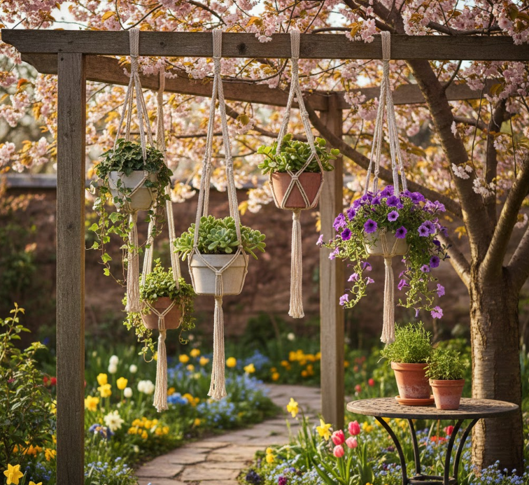 Hanging Macrame Planters