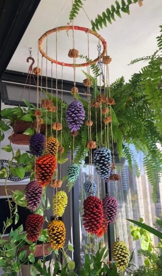 Hanging Pinecones