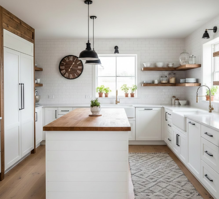 Harmony of Wood and White