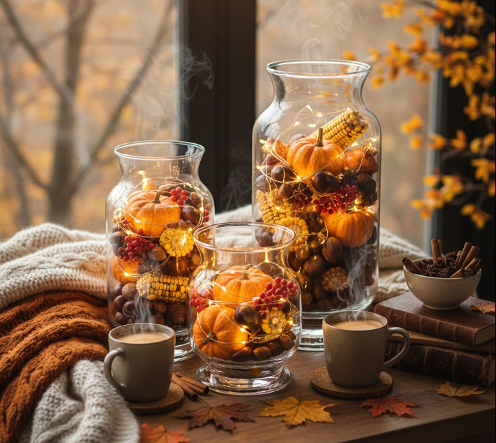 Harvest Hurricane Lamps