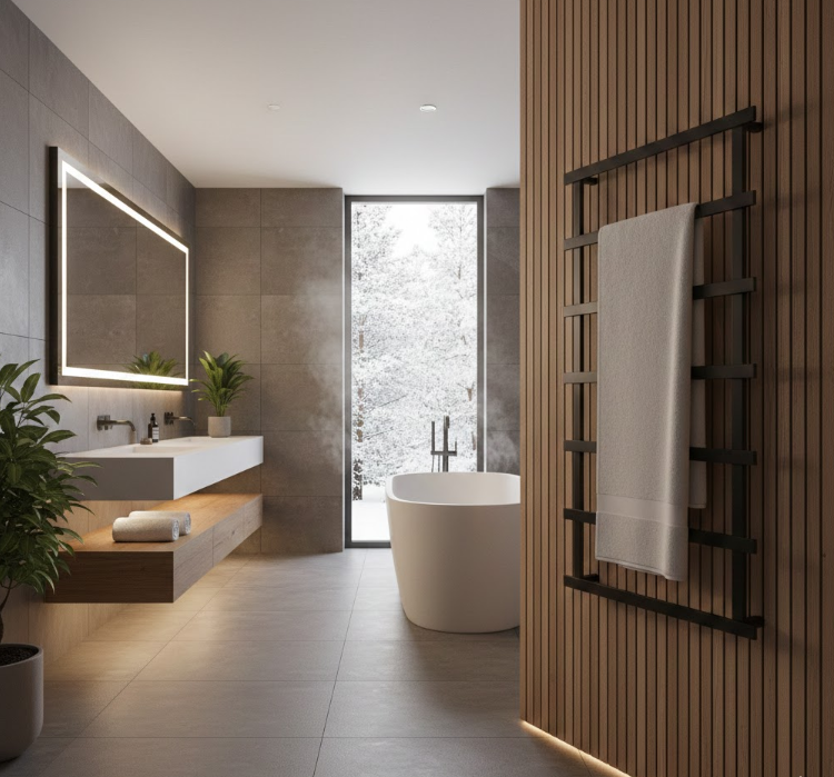 Heated Floors and Towel Racks