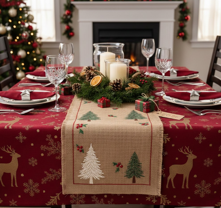 Holiday-Themed Tablecloths and Runners