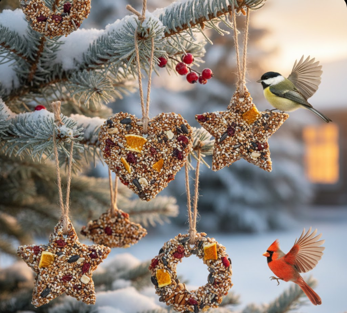 Homemade Bird Seed Ornaments