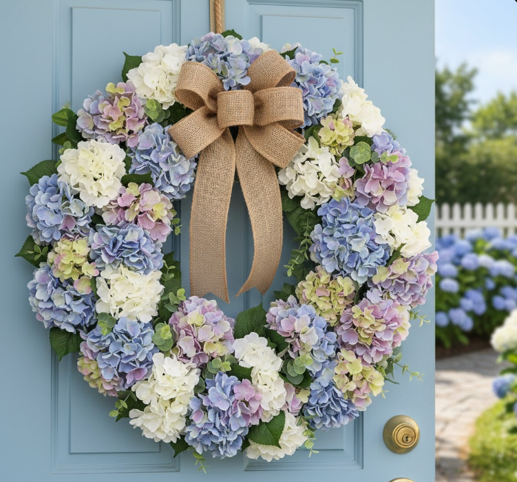  Hydrangea Bloom Wreath