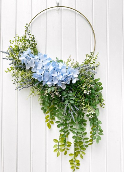 Hydrangea Hoop Wreath