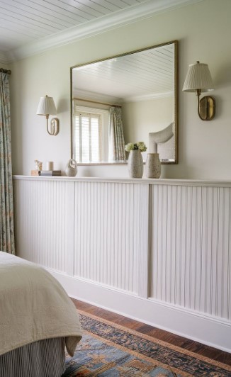 Install Beadboard Behind the Bed