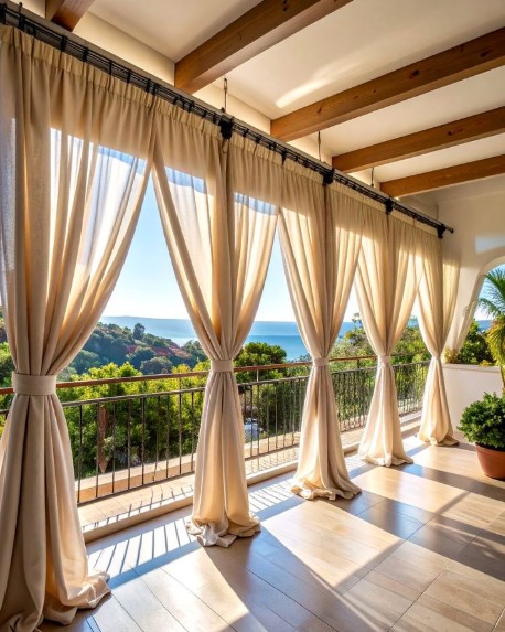 Install Outdoor Curtains