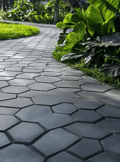 Interlocking Concrete Path