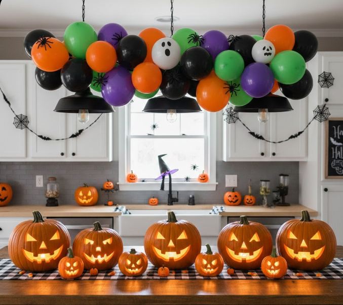 Jack-O’-Lanterns + Balloon Arch 