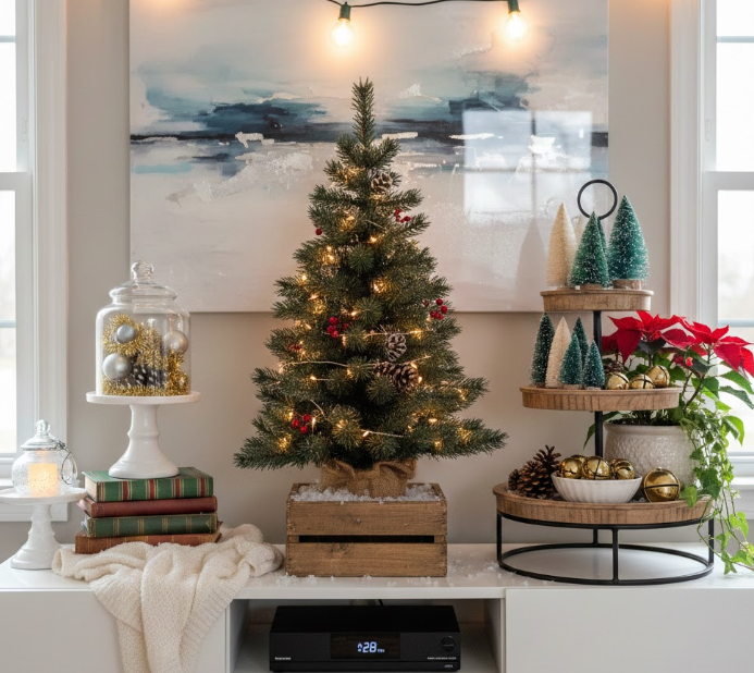 Layered Height with Stands or Risers