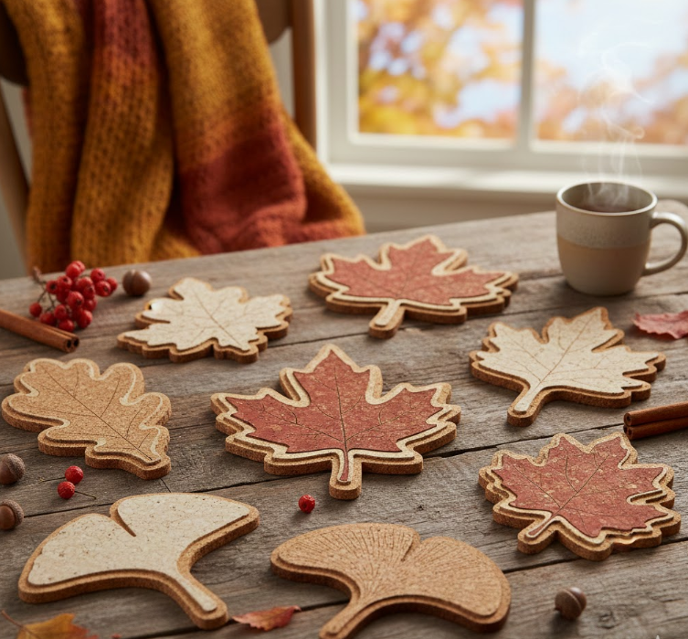 Leaf Cork Trivets