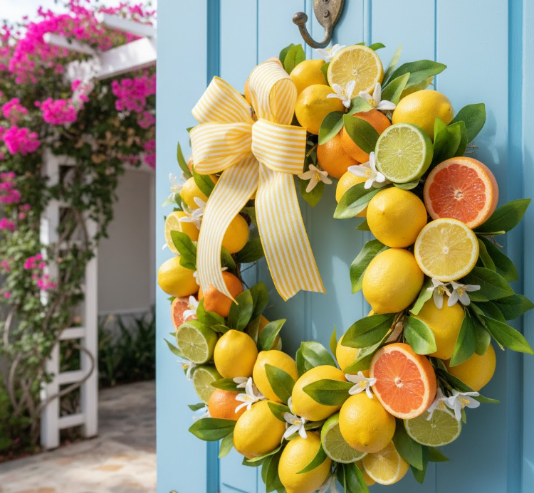 Lemon Citrus Wreath