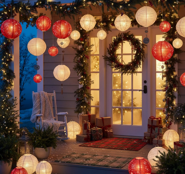  Lighted Paper Lanterns