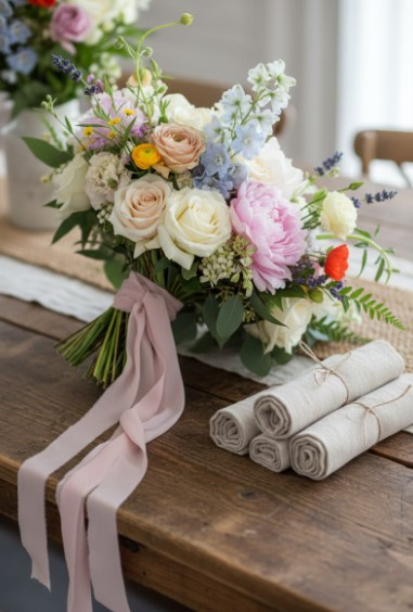 Linen Napkin Bouquets