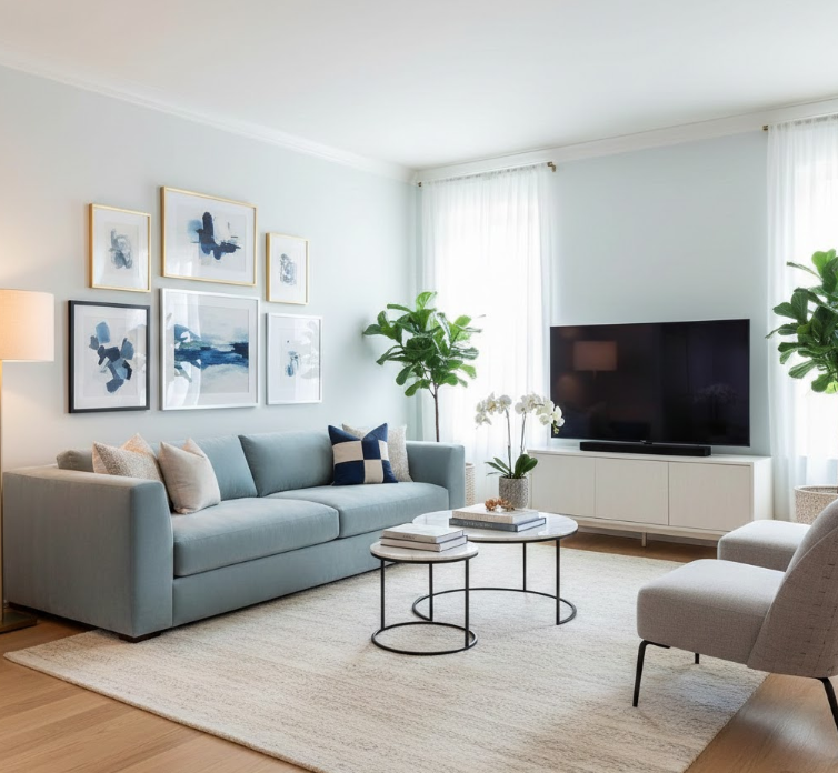Make a Statement with a Light Blue Sofa
