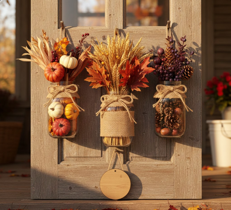 Mason Jar Autumn Abundance