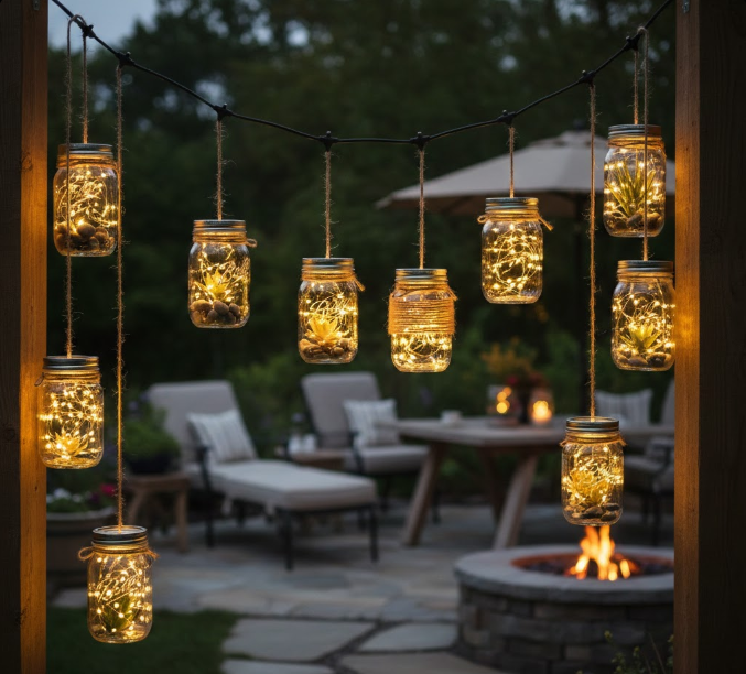 Mason Jar Light Displays