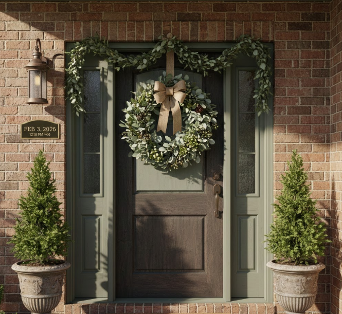  Matching Wreath and Door