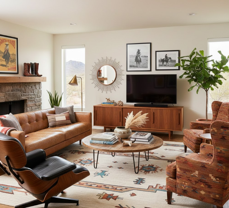 Mid-Century Western Blend With Classic Furniture