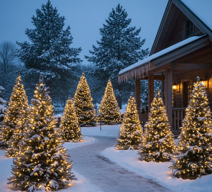 Mini Lighted Christmas Tree