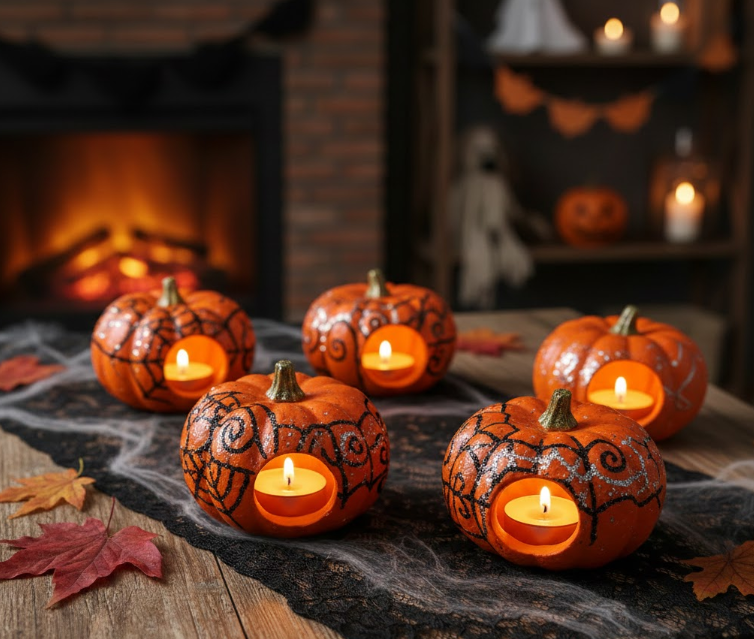 Mini Pumpkin Candle Holders