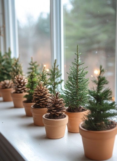 Mini Trees, Pinecones, and Branches
